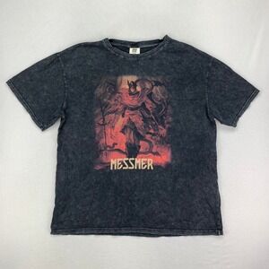 Elden Ring Messmer The Impaler T-Shirt Size 2XL Black Faded Graphic Tee Gamer